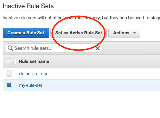 set active rule set