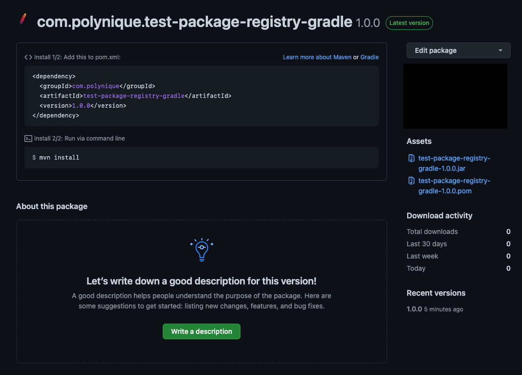 github package info inside repository